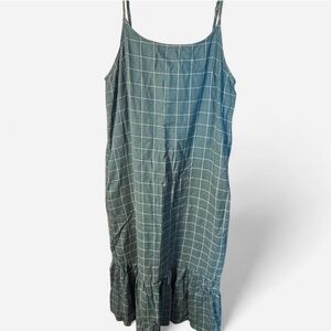 Blue and White Plaid Dress